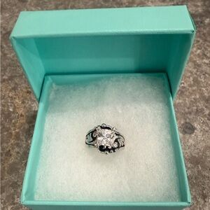 Elegant Silver Ring with Clear Stone